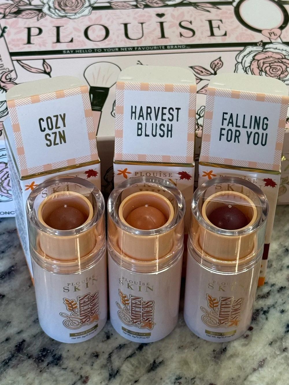 P. Louise Blush Balm Trio - Cozy Szn, Harvest Blush, Falling For You NEW